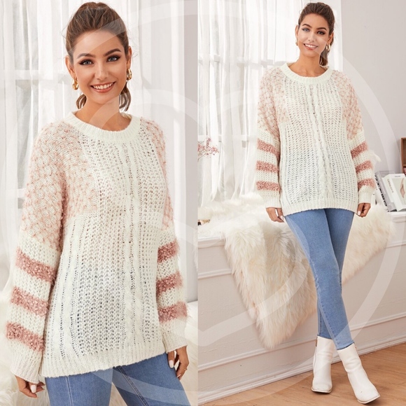 GEORGIA Color Block Knit Sweater - Picture 2 of 3